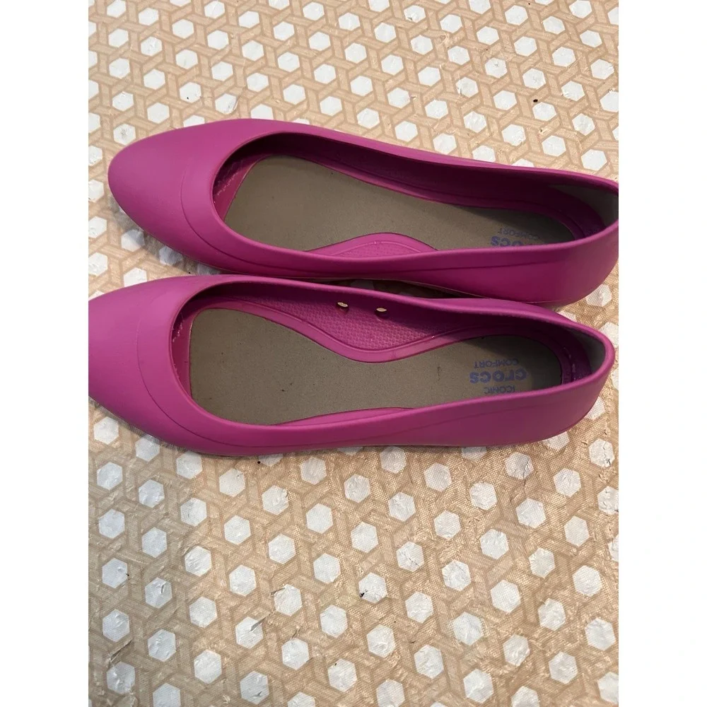 Crocs Lina Ballet Flats Womens Size 7 Comfort Slip On Casual Shoes Purple